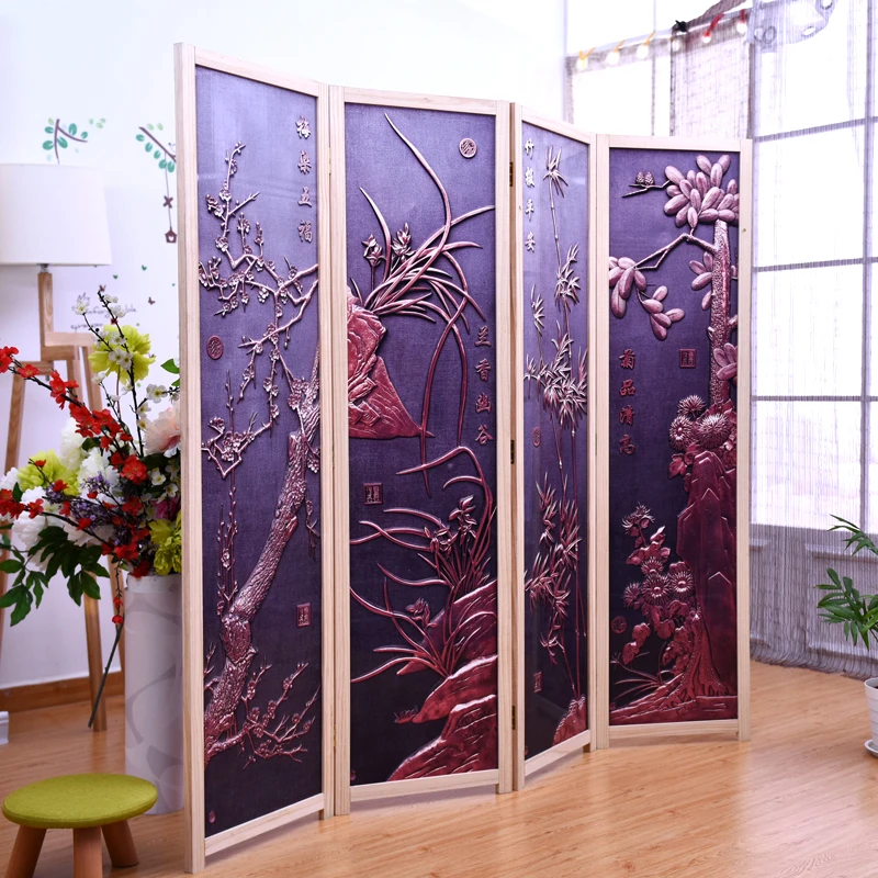 
Customized banquet hall folding room dividers partitions of solid wood screens 