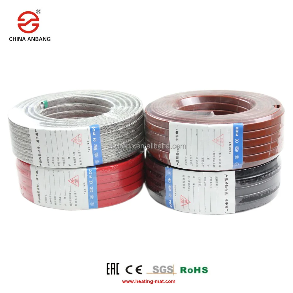 CE EAC EX Certification Pipe Medium Temperature Self Regulating Heat Trace Ultrathin Heating Cable