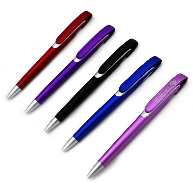 Flat custom logo spray advertising ballpoint pen for promotion
