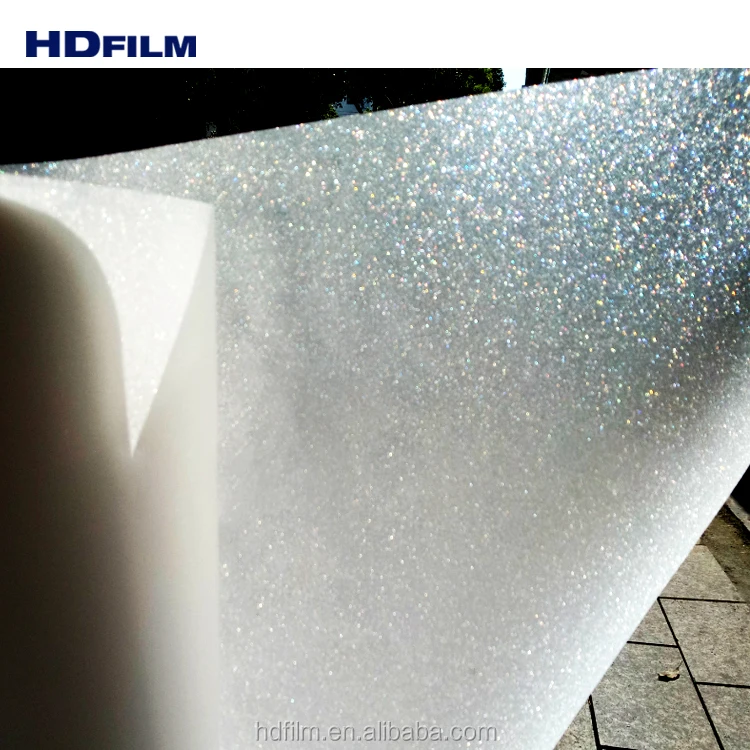 Matt Looking 0.1mm Thick Clear Glitter Cpp Film