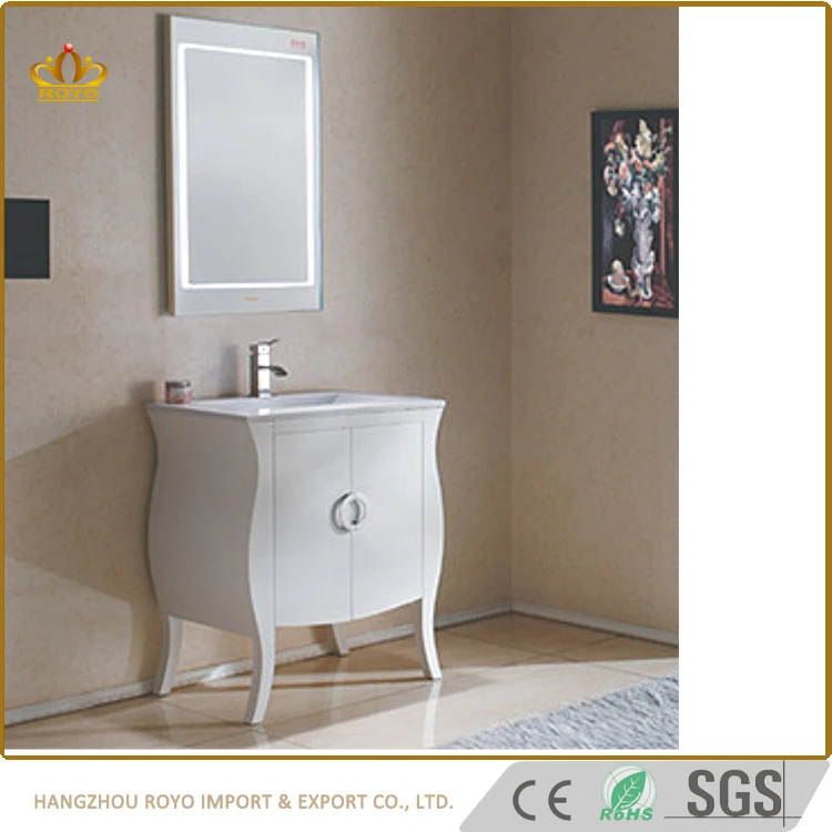 Hangzhou glass sink bathroom mirror cabinets mdf