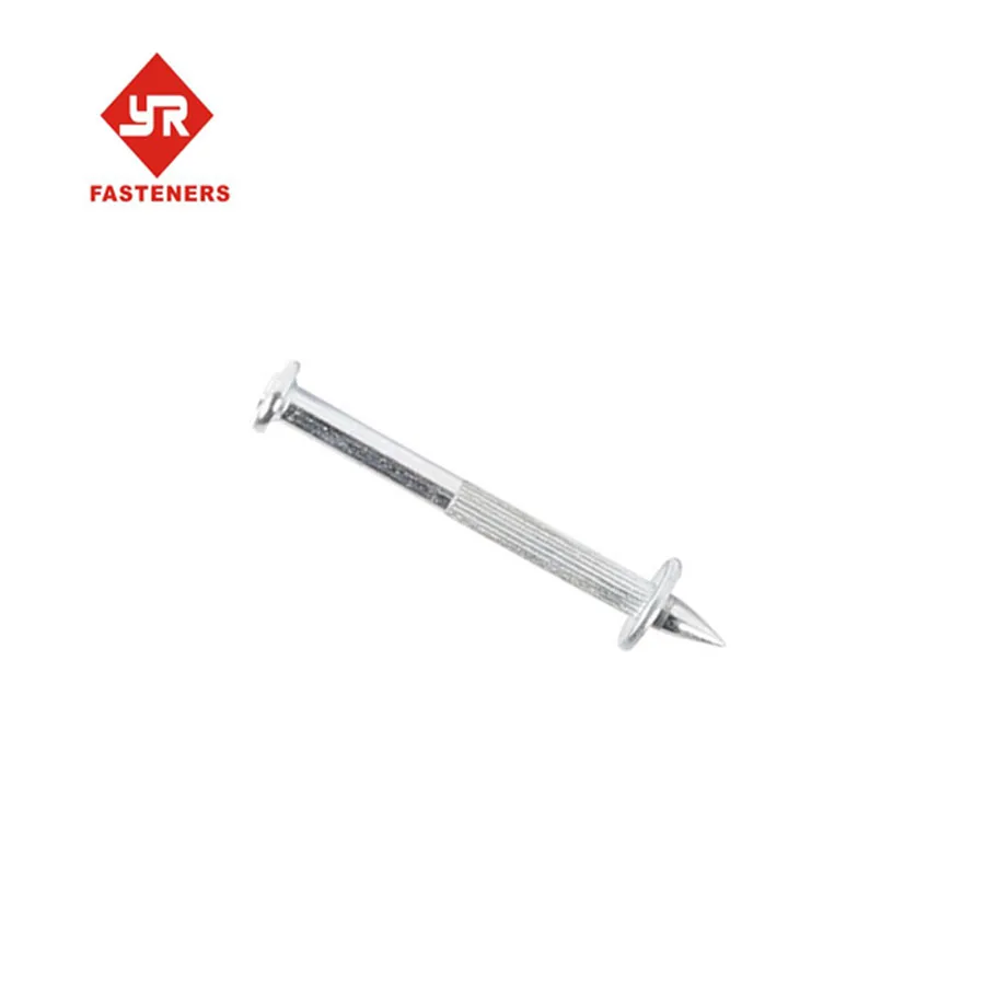 HDD shooting nail for concrete with metal washer