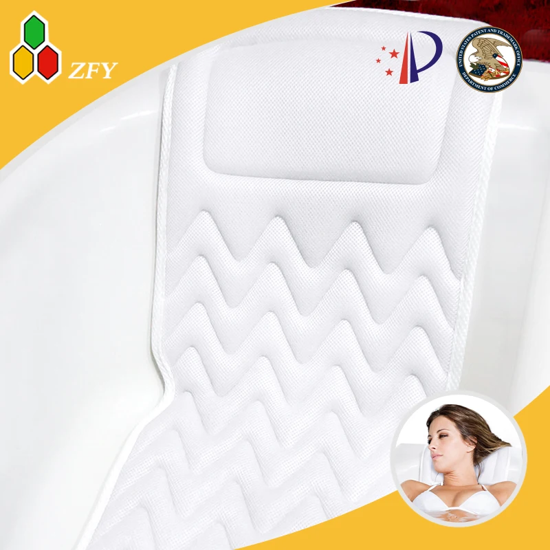 Patented product  hot sale environmental protection soft anti-slip bath mat with pillow