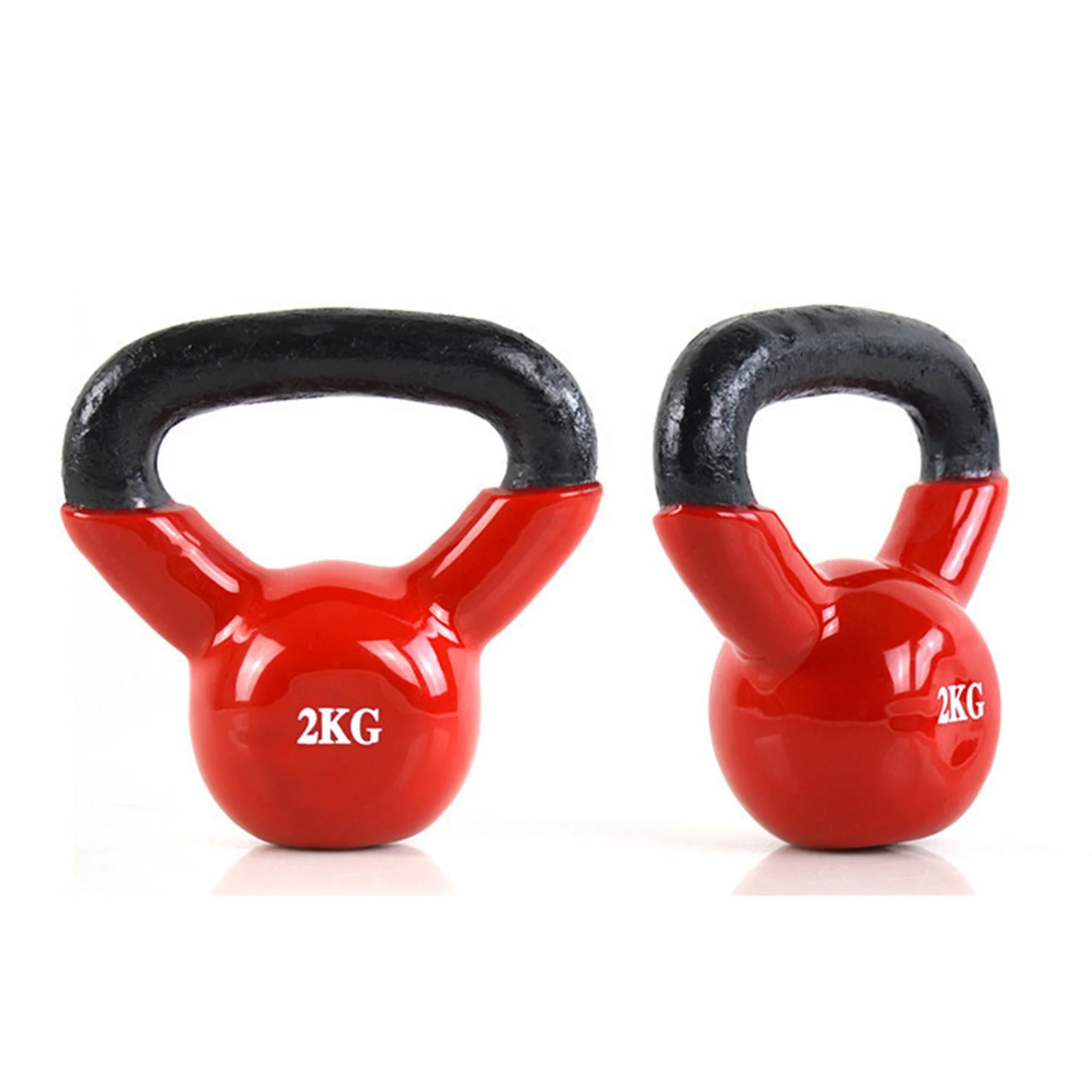 China Colorful custom logo vinyl kettlebell PVC coated kettlebells for weight lifing exercise