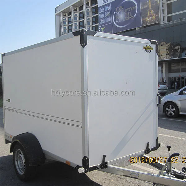fiberglass enclosed cargo travel trailer made of composite material holypan