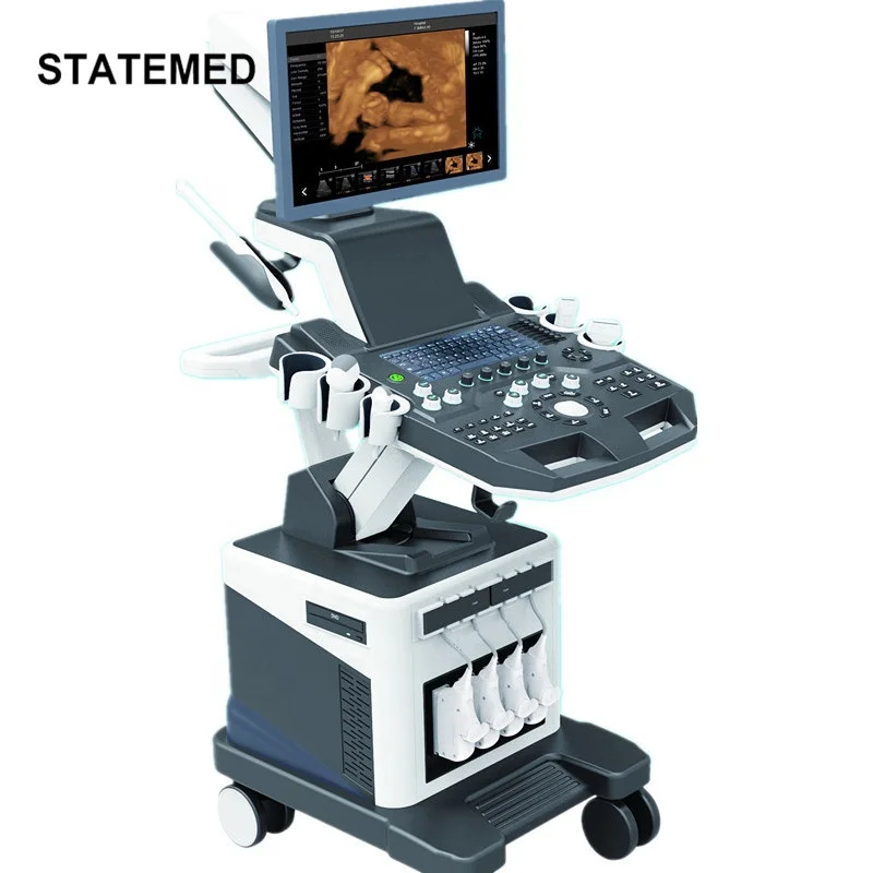 Medical echocardiography machine trolley color doppler ultrasound machine 4D for pregnancy