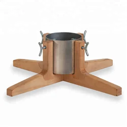 Metal $ Wood Material Tree Nest Live Christmas Tree Stand Base  up to 7.2ft  Tree Height