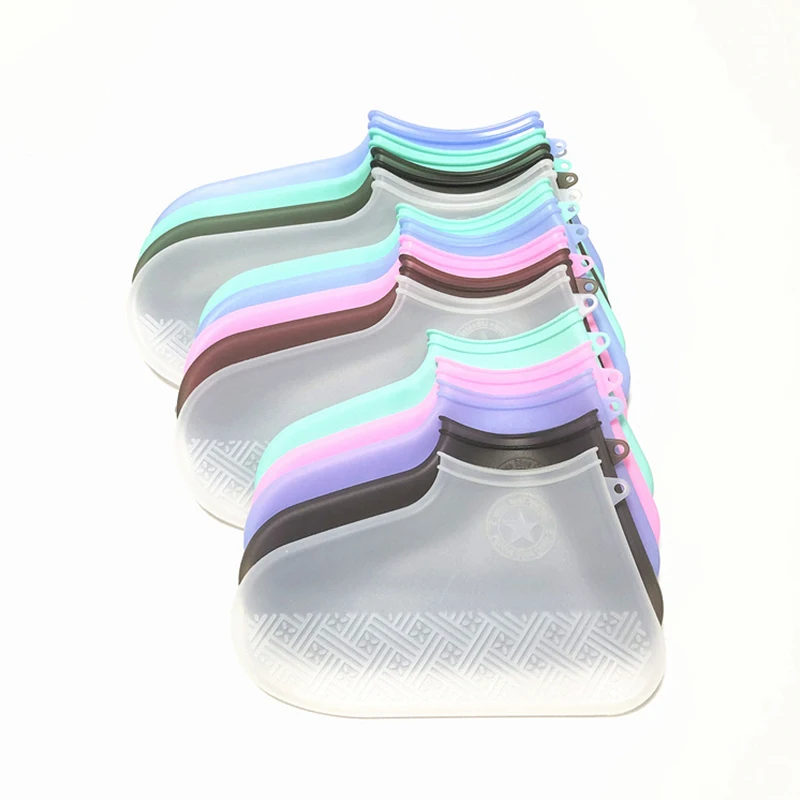 Wholesale Anti-skid Reusable custom silicone protective waterproof shoe covers for rain and snow