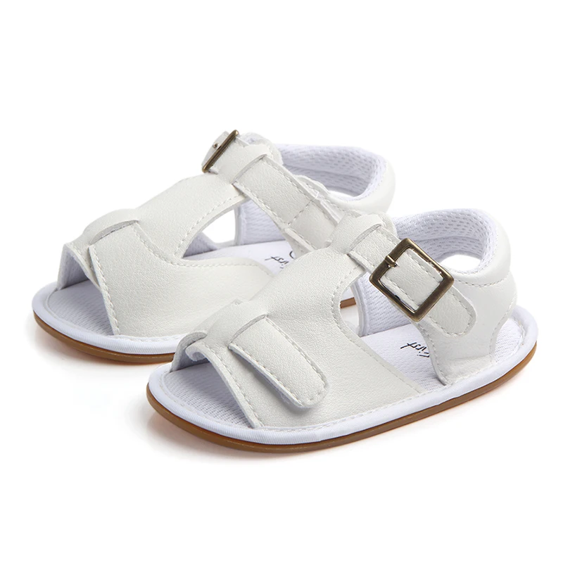 High quality hook&loop design leather babY boy sandals 2017