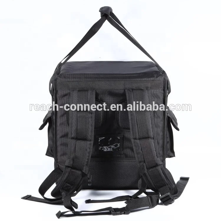 
Customized high quality large Capacity Durable Black Thermal Waterproof Cooler Backpack 65L delivery bag motorcycle 
