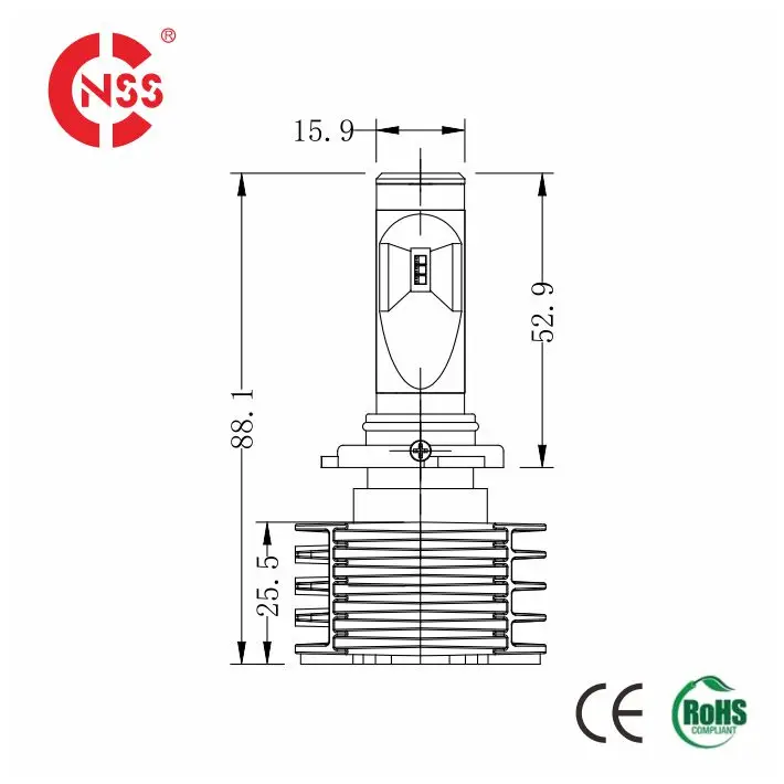 
Super Bright H4 H7 H11 9005 9006 9007 Adjustable Light Shape LED Car Headlight 