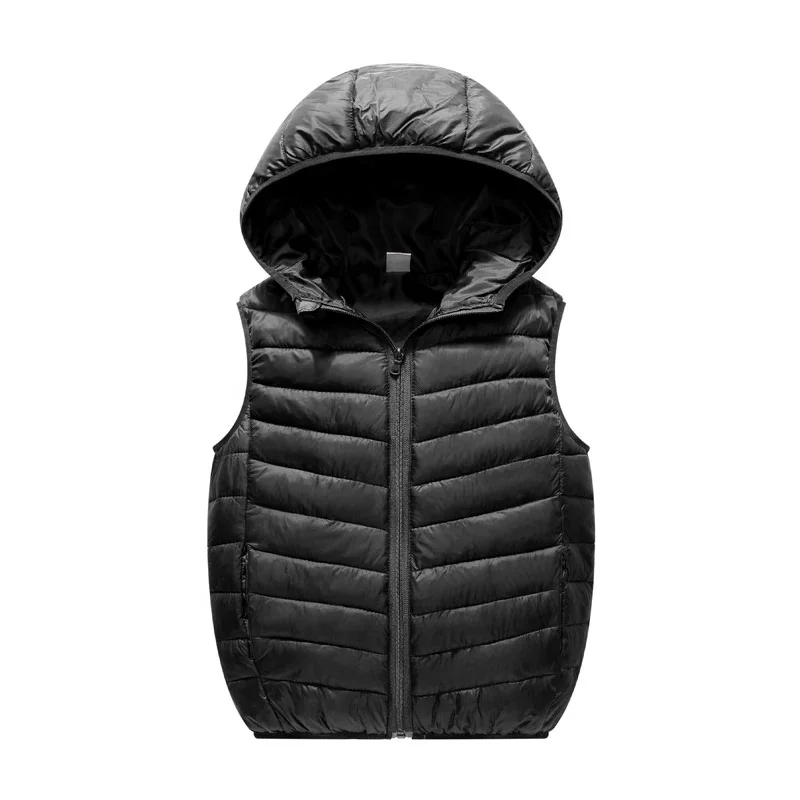 
Wholesale High Quality Simple Style Quilted Lightweight Winter Zipper Vest For Kids Boys 