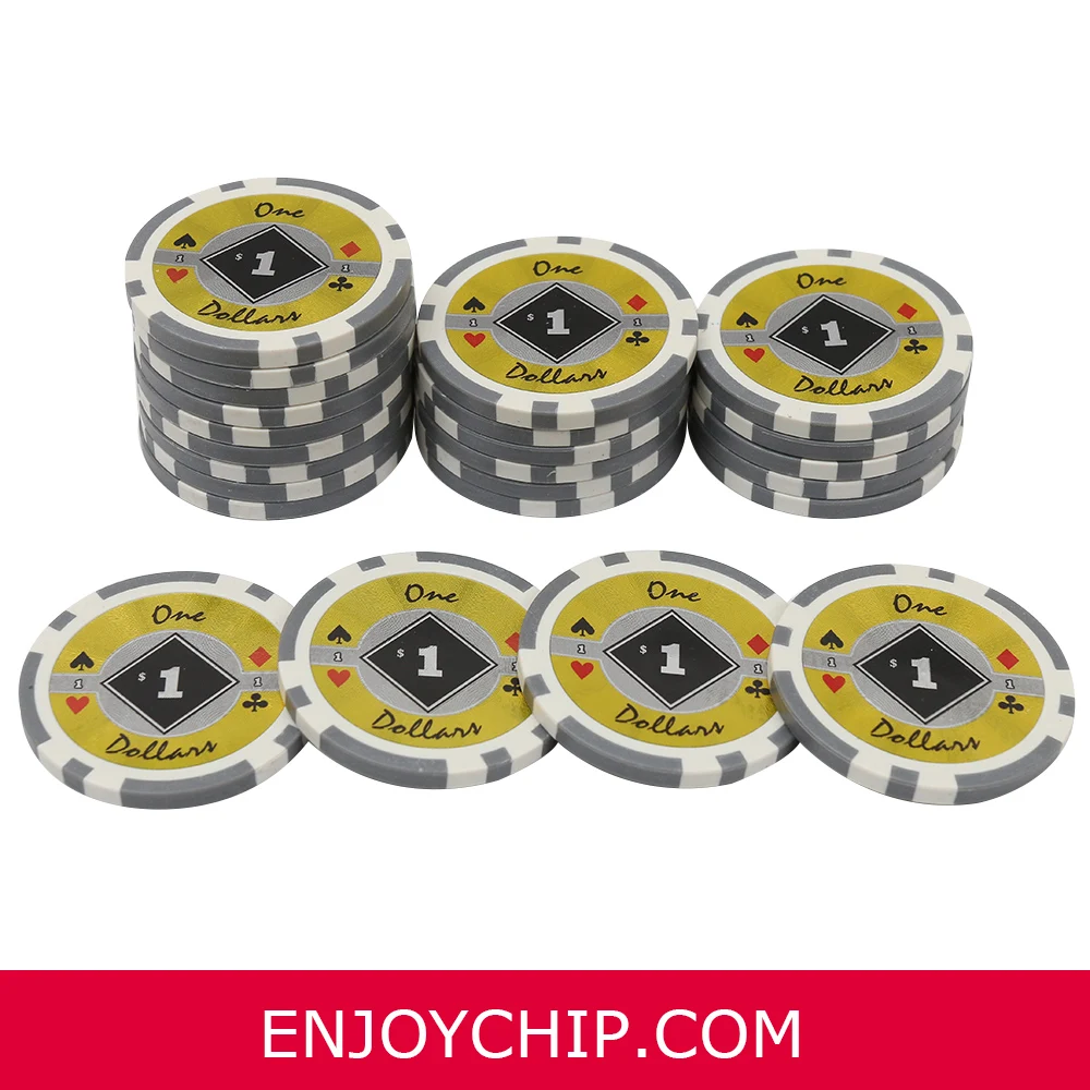 11.5g Casino Black Diamond Professional ABS sticker poker chip