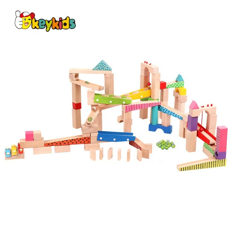 
2019 New arrival educational games wooden marble race track for children W04E087 