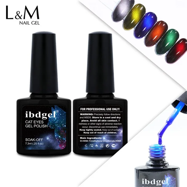 ibdgel Factory Supplier Color UV Led Nail Gel Varnish Gem Magnetic Gel Nail Polish