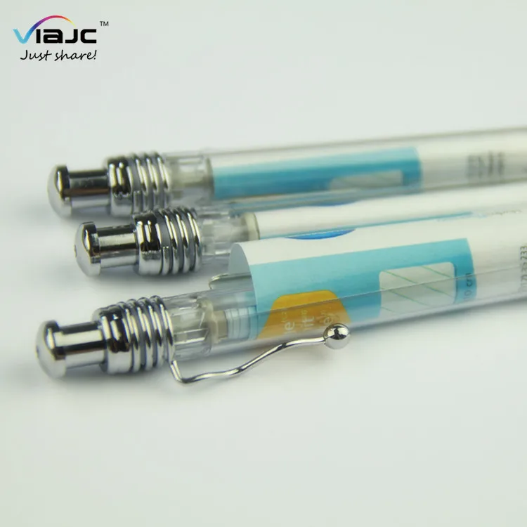 Custom logo Adversting Banner Plastic Pen With Paper Inside