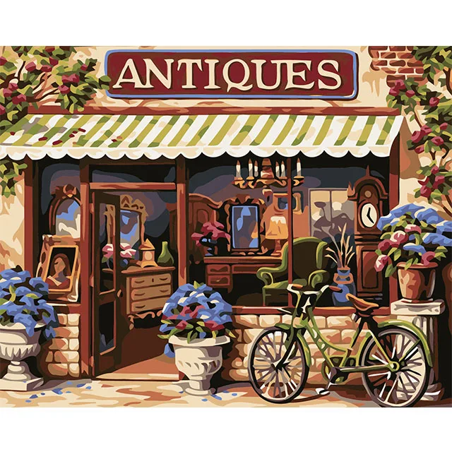 wholesales diy paint by numbers antiques design of canvas painting