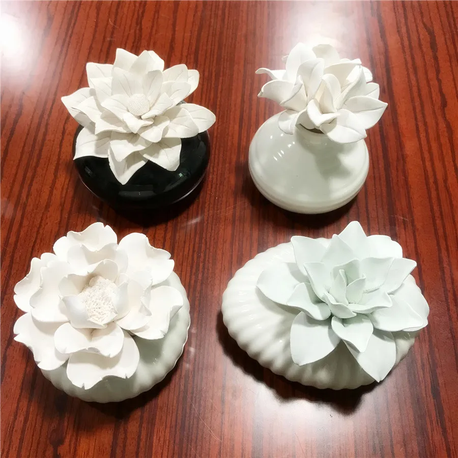 
Ceramic Aroma Stone Ceramic Flower Bottle Reed Diffuser Home Decor 