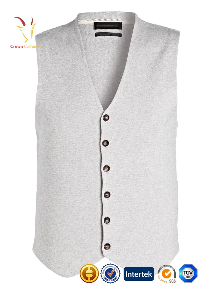 V Neck Merino Wool Cashmere Vest Men