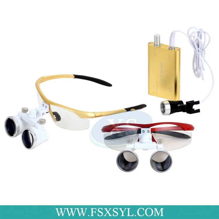 Surgical dental magnifying glasses loupes with led light