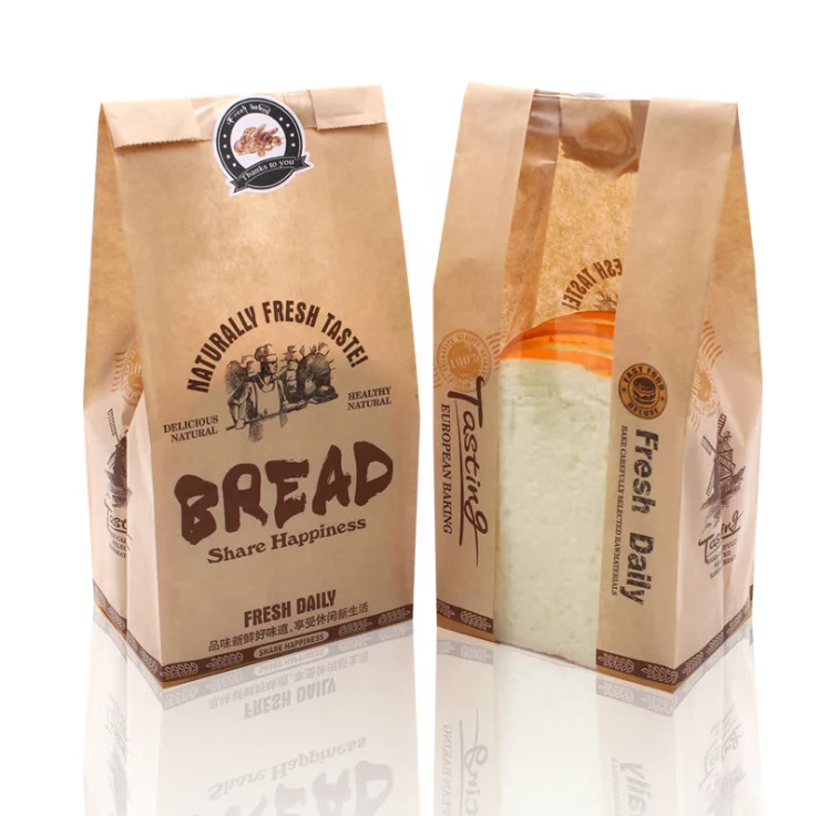 Wholesale Storage Bags Paper Bread Bags With Window