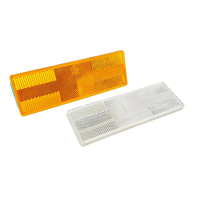 Round PMMA Red Amber White reflector with sticker