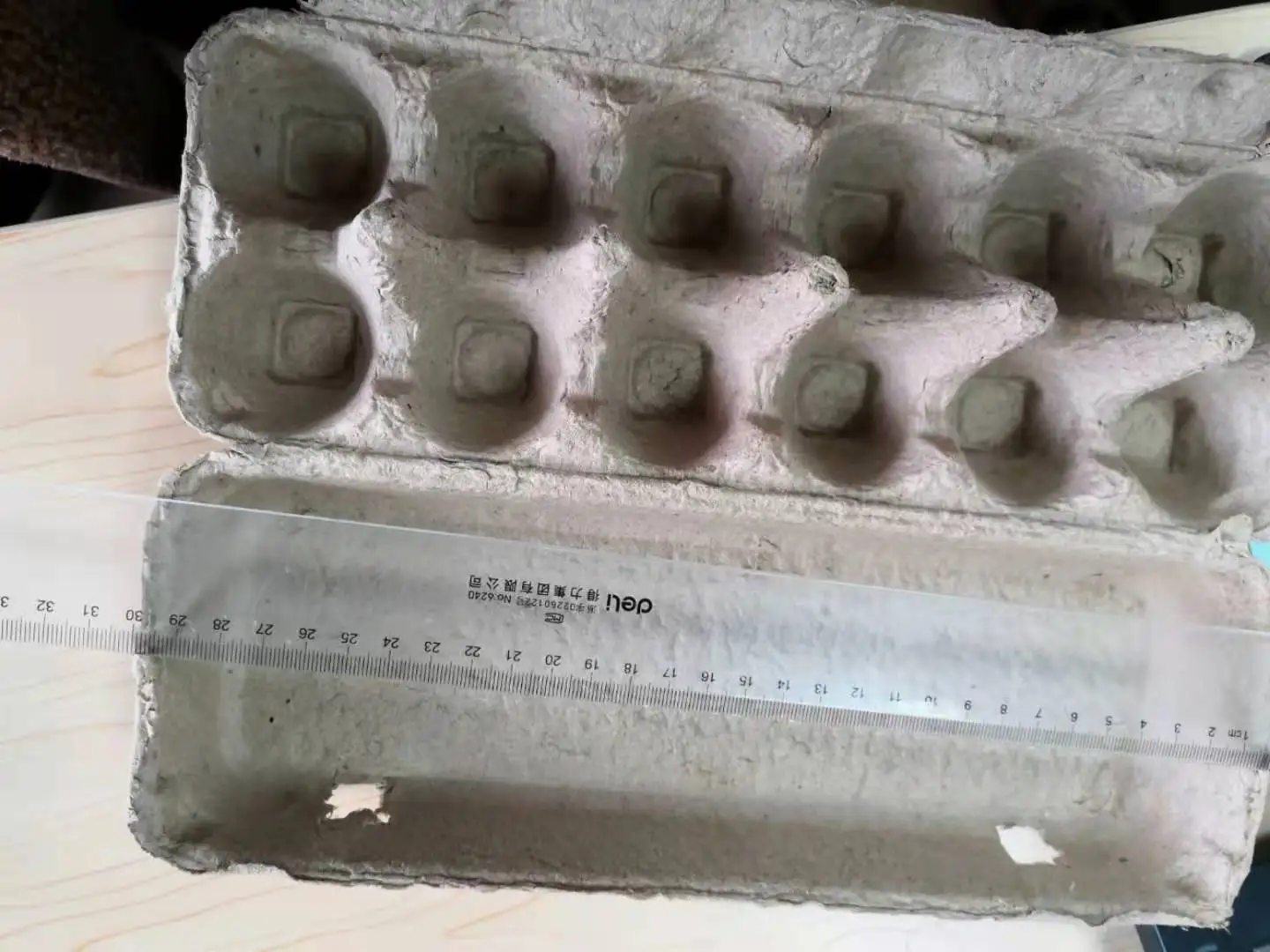 Eco Friendly Customized  Molded Paper Pulp Packaging Box For 12 eggs