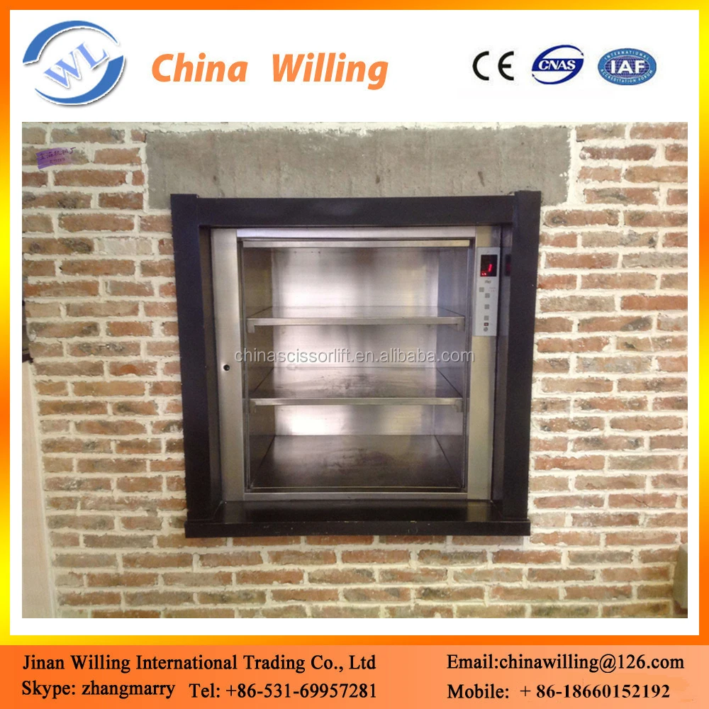 High Quality Dumbwaiter hotel food service mini elevator dumbwaiter lift