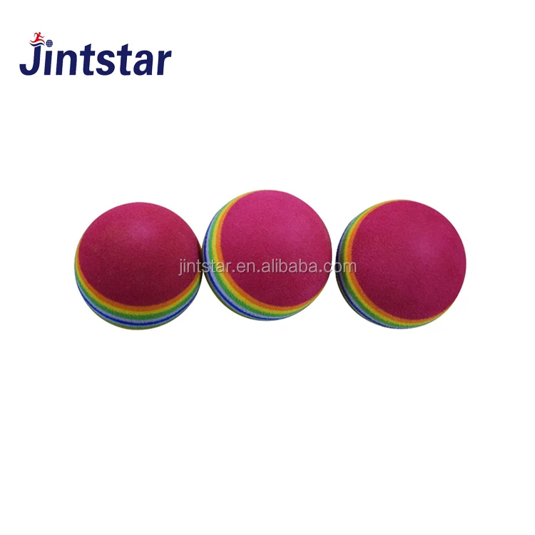 
Custom high bouncing 42mm foam EVA golf ball rubber golf rainbow ball 