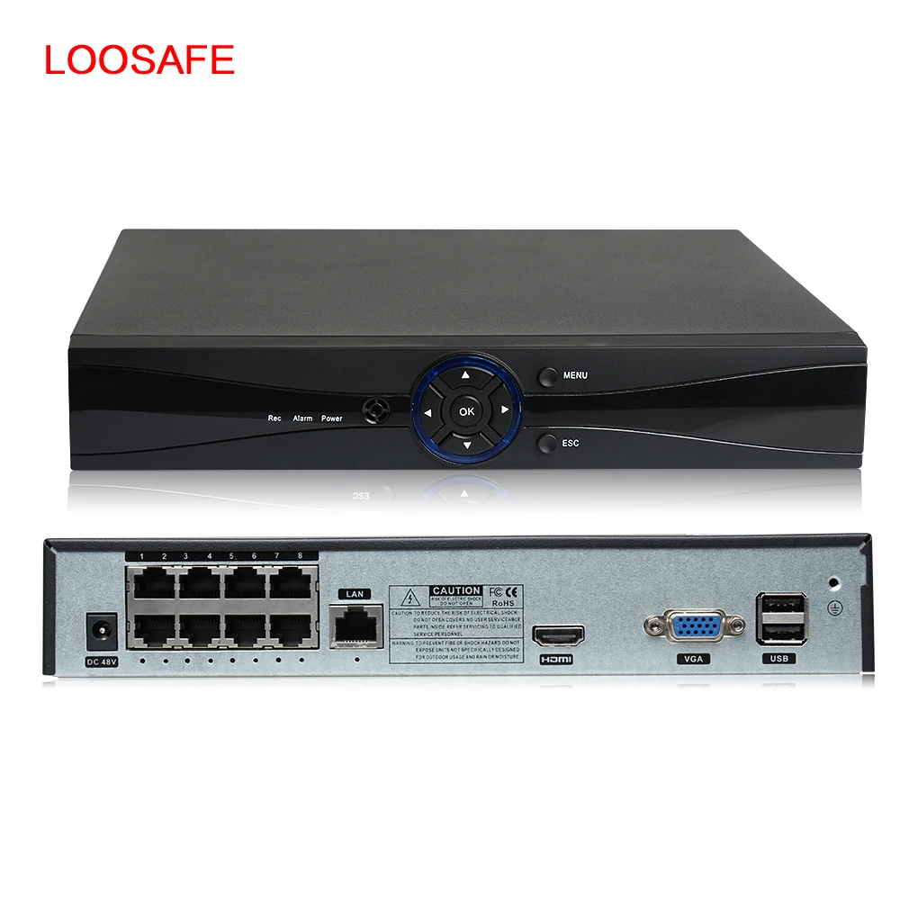  Сетевой видеорегистратор Hi3520D 8 каналов POE NVR CCTV H.264 Onvif XMEYE
