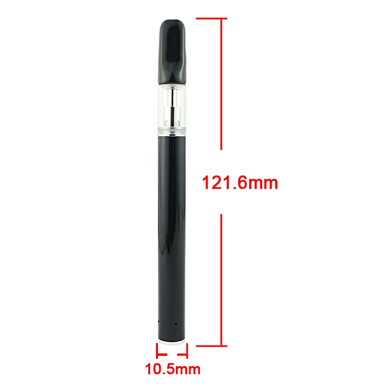 Vaporizer Pen Disposable .5ml  1.6mm 2.0mm Hole Size Vape Pens with Plastic Tube Packaging