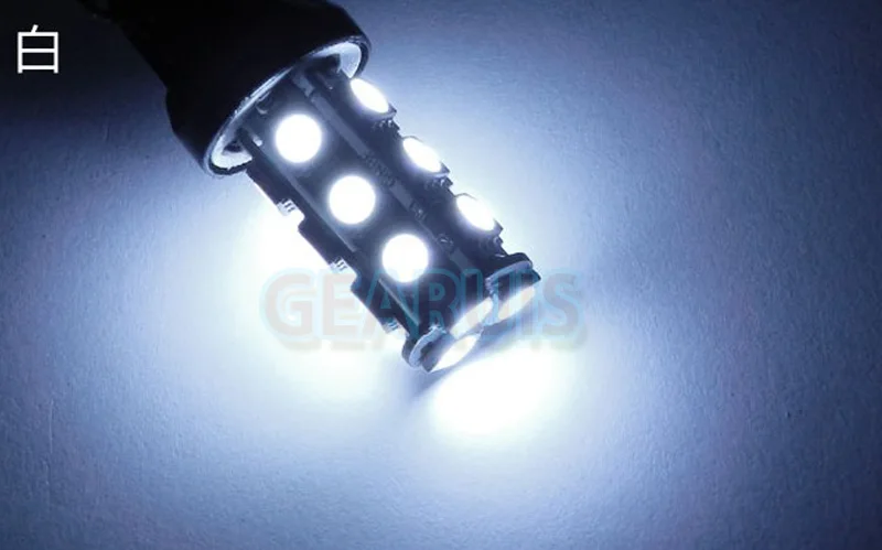 P21/5W 1157 BAY15D 18 SMD 5050 LED Auto Lamp Car Brake Lights DRL White red blue yellow 12V