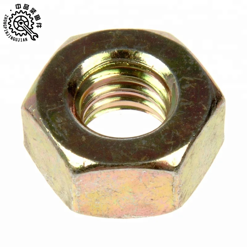 galvanized yellow zinc plated hex bolt and nut grade 8.8