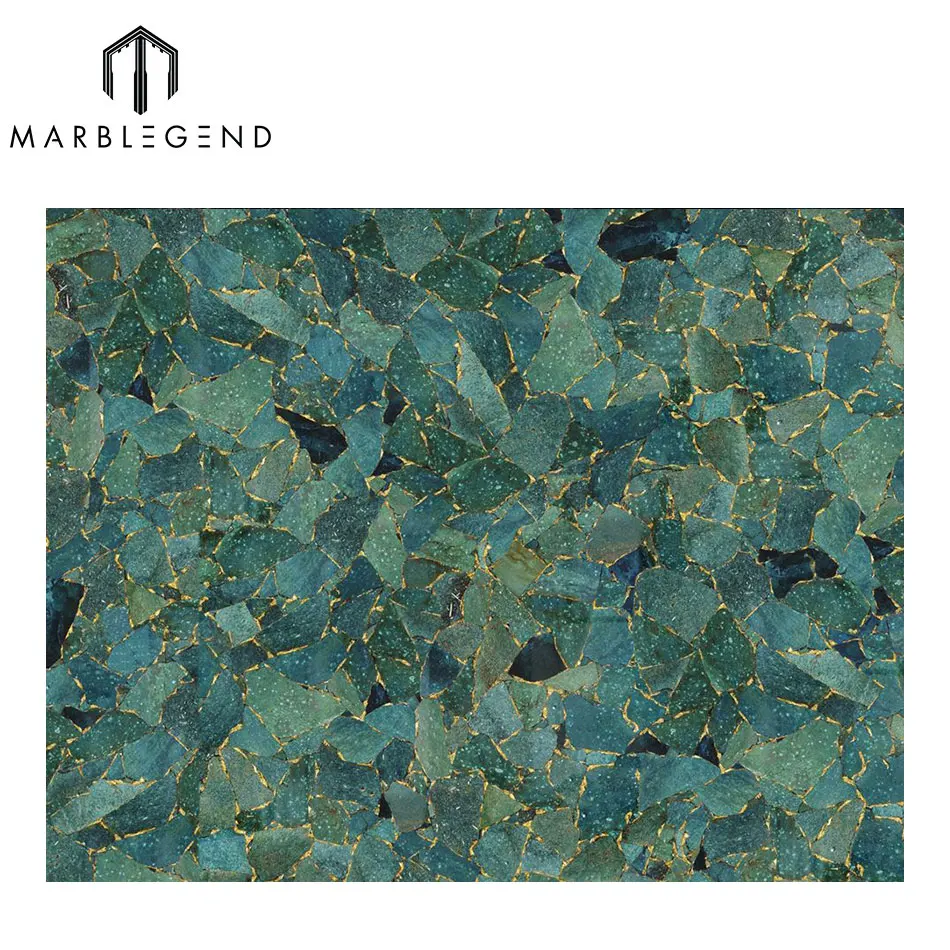 
Villa Interior Wall Decoration Green Jasper Semi Precious Slab 