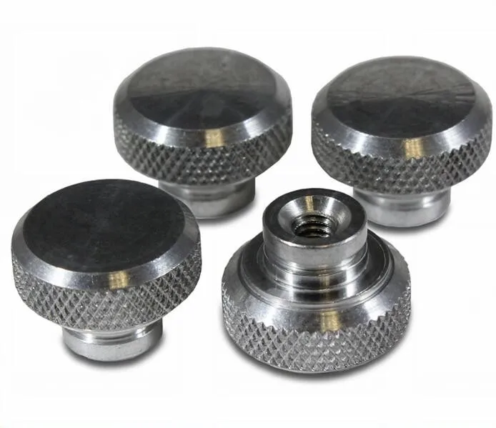 CNC machined precise M4 M6 M8 stainless steel flange thumb knob nut