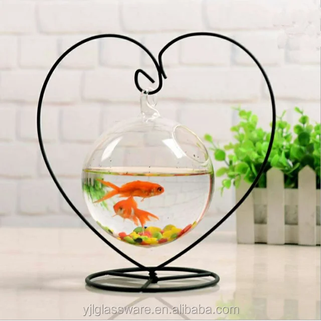 hot selling popular design hanging clear glass fish bowl