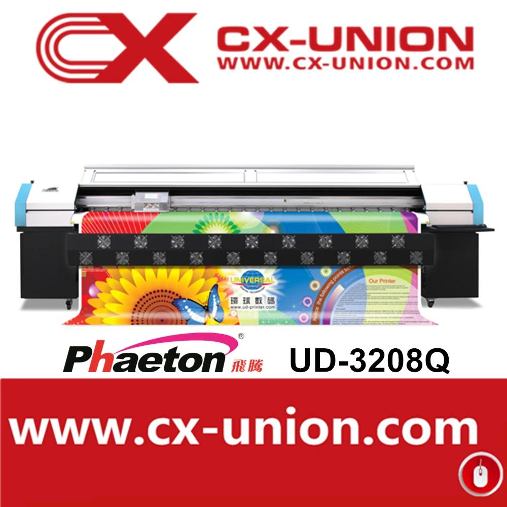 guangzhou factory supplier Phaeton UD-3208Q 8 SPT 510/35pl head solvent plotter