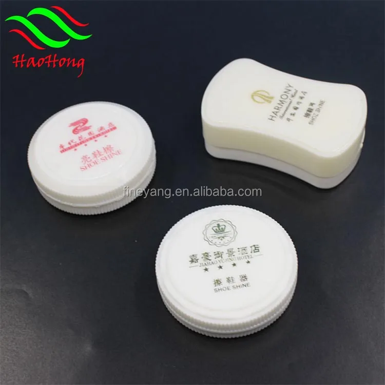 
Customized plastic container Quick Shine Instant Wax shoe sponge 