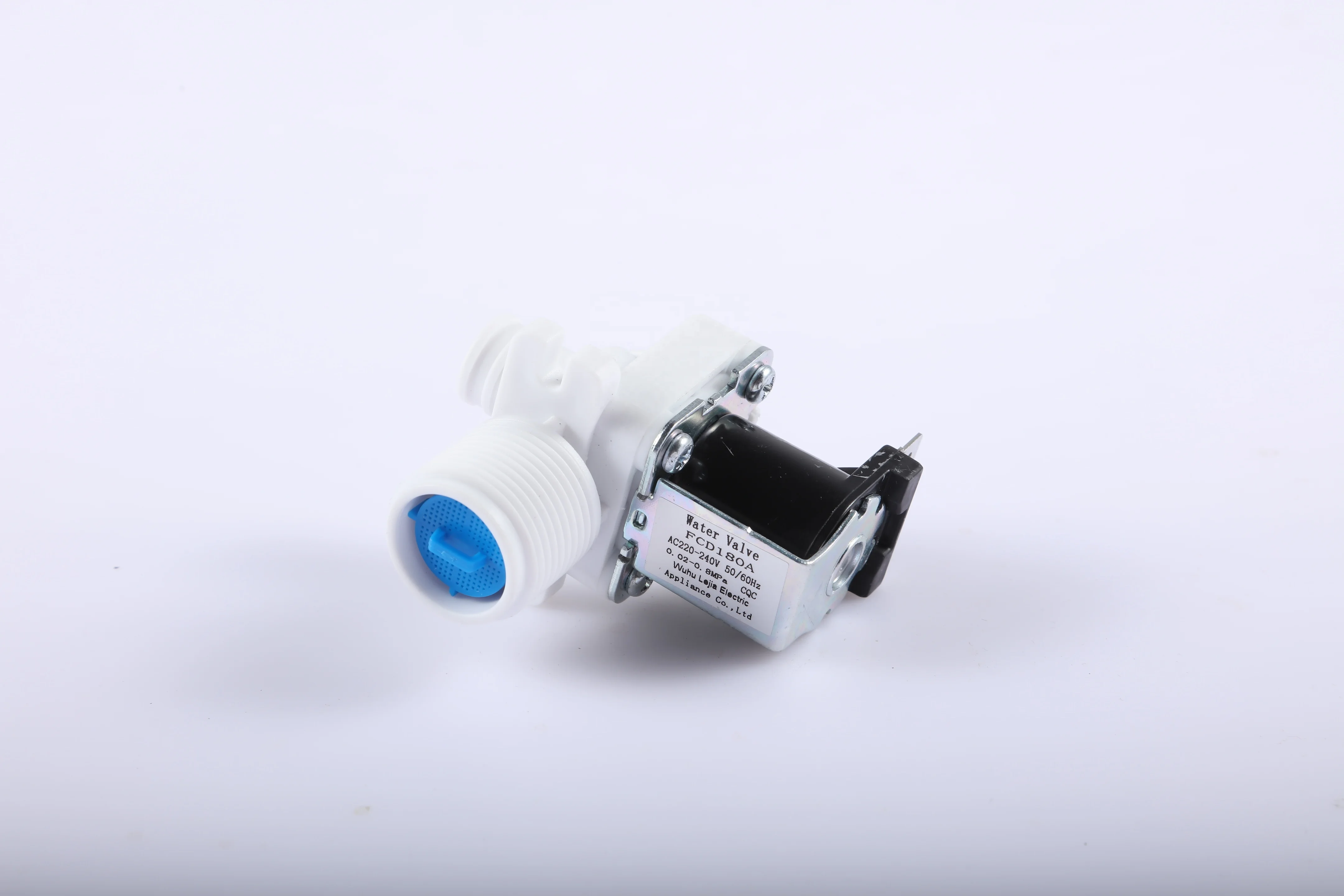 White Plastic Water Solenoid Valve, Small Automatic Valve For Washing Machine