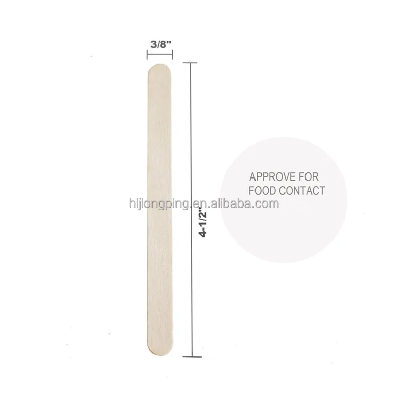 4.5' wooden sticks for ice cream