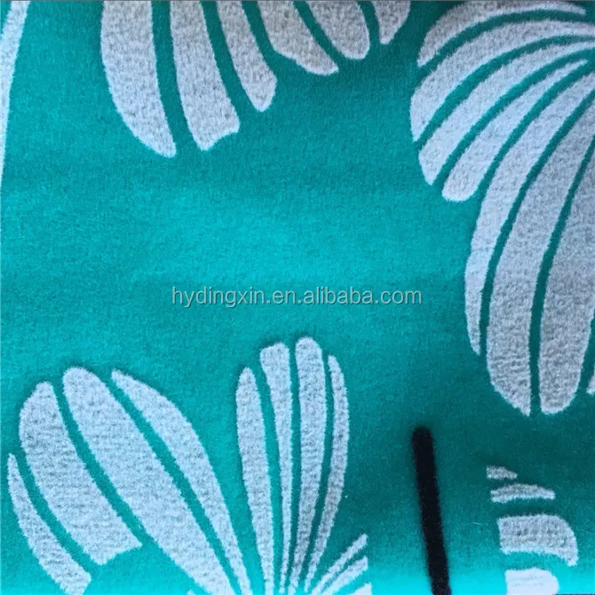 100% nylon micro flock on flock sofa fabric for home textile flower pattern