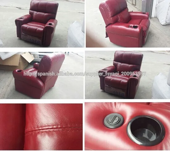 Home cinema sit and lie functional sofa Germany style leather recliner sofa