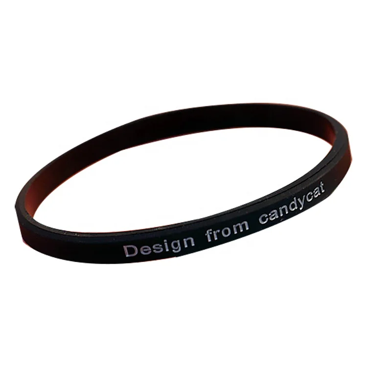 Euro-American silicone  thin rubber gym  couple bracelets wrist band