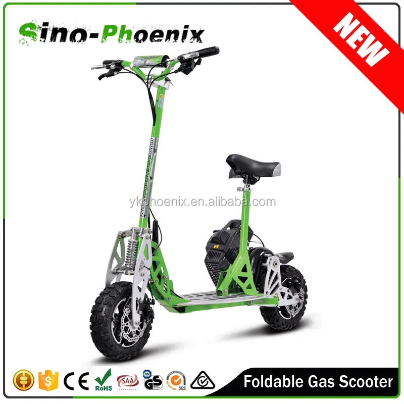 High Quality Adult Off Road Motorcycle Gas Powered 49cc 2 Stroke Folding Two Wheel Gasoline Scooter for adults