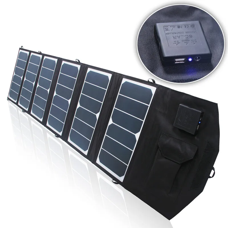 
Portable 39W Portable Sunpower Folding Solar Panel Charger with dual voltage controller Outdoors 