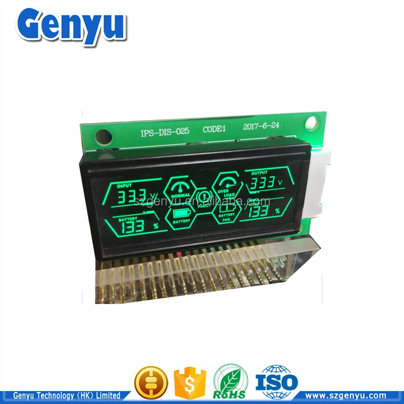 
Custom 7 Segment LCD Monochrome VA Display Custom LCD Screen 