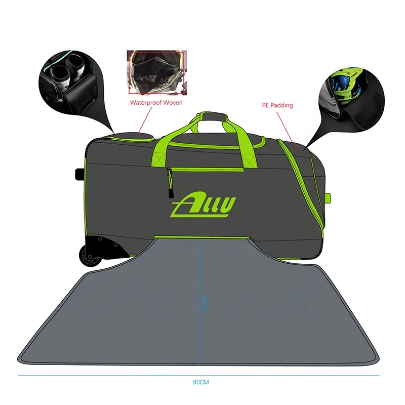 Bag With Wheel Shoe Compartment,Neoprene Wholesale Outdoor Racing Equipment Sport Bag With Shoe Pocket Manufacture