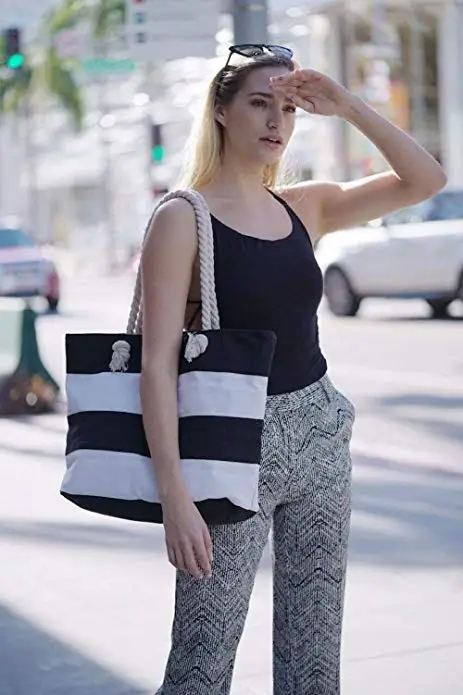 
Portable Custom Printed Cotton Tote Bag Women Hand Bags Beach Bags Lady Outdoor Lounge Relax 