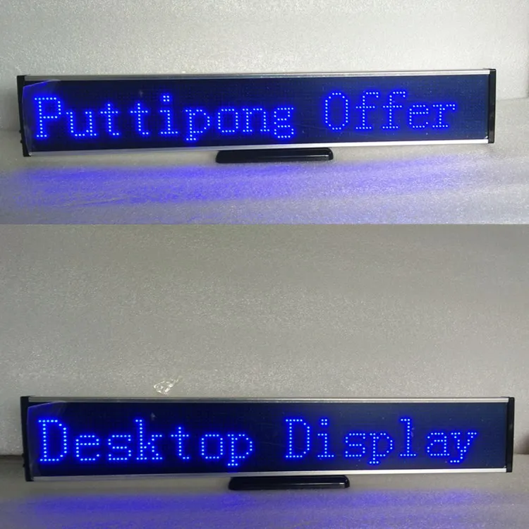 
Hot Sale Multilingual Various Size Scrolling Message Advertising Board 16x64,16x96,16x128 LED Desktop Display 