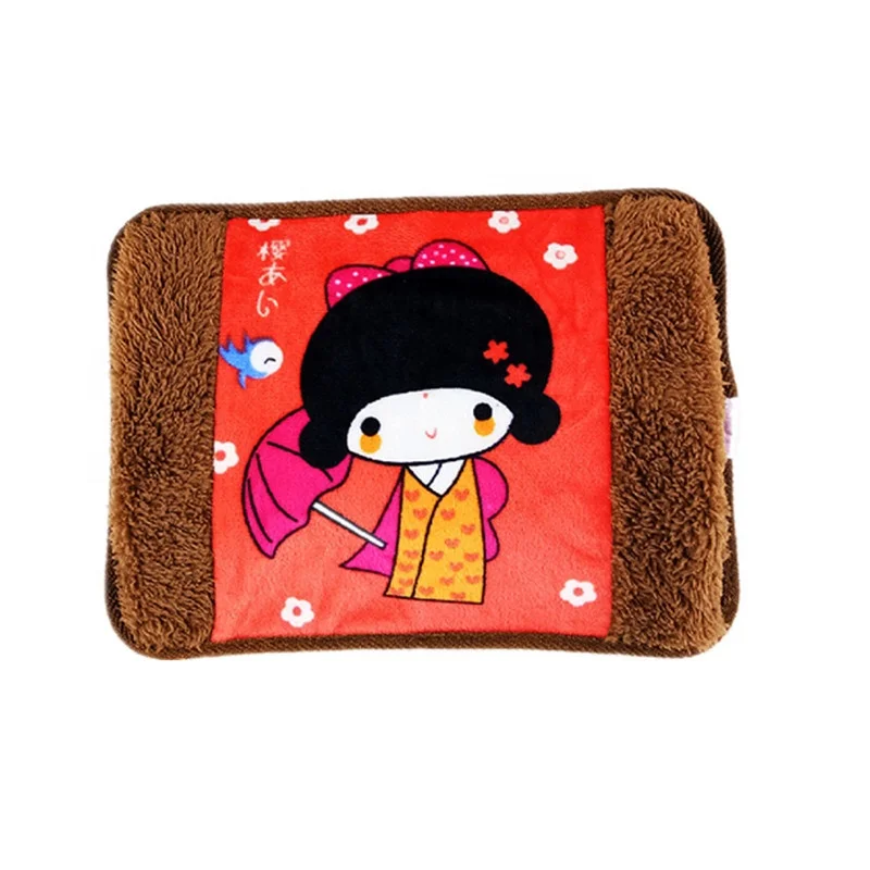 Cute Electric Hot Water Bag Covers Cartoon Figure Plush Doll Pillow Design